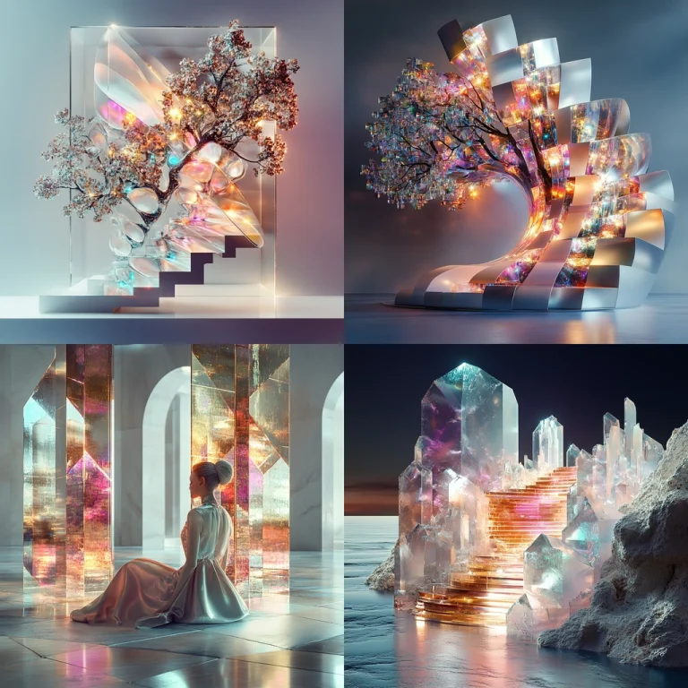 Prismatic Luminescent Sculptural Imagery - Midjourney style sref code