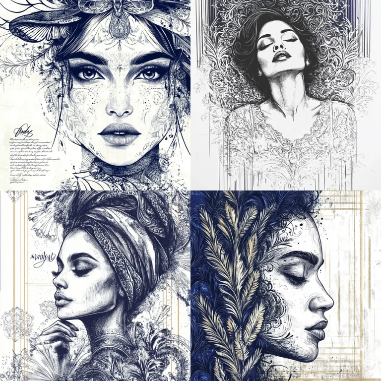 Intricate Monochrome Linework - Midjourney style sref code