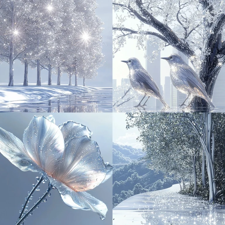 Icy Silver Radiance - Midjourney style sref code