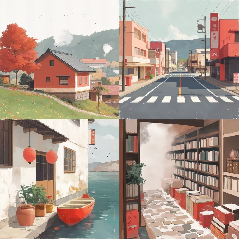 Warm Urban Illustration - Midjourney style sref code