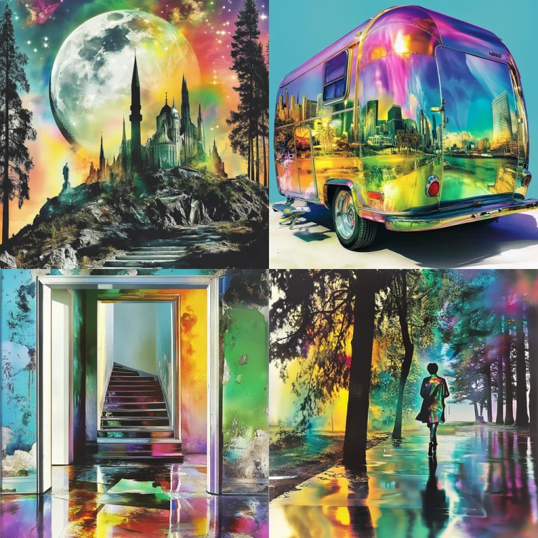 Vibrant Iridescent Reflections - Midjourney style sref code