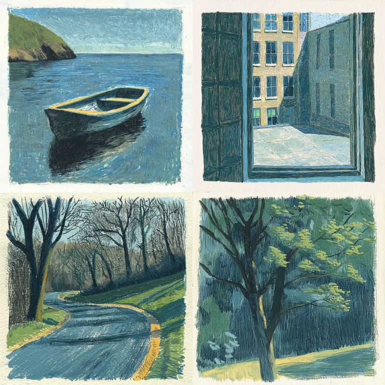 Textured Brushstroke Landscapes - Midjourney style sref code