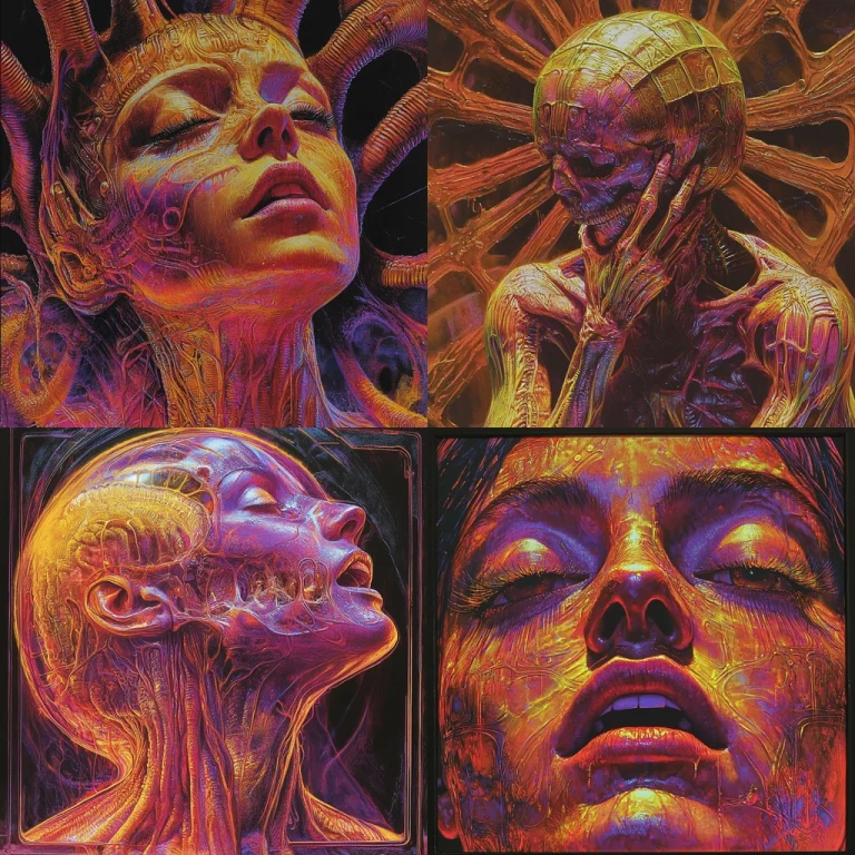 Neon Anatomical Texture - Midjourney style sref code