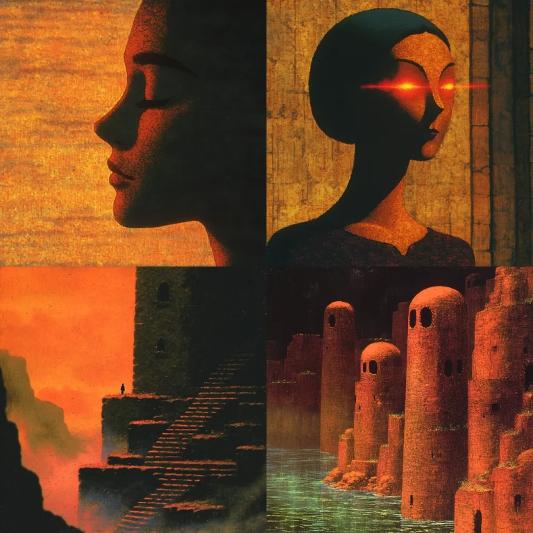 Ominous Sunset Hues and Textures - Midjourney style sref code