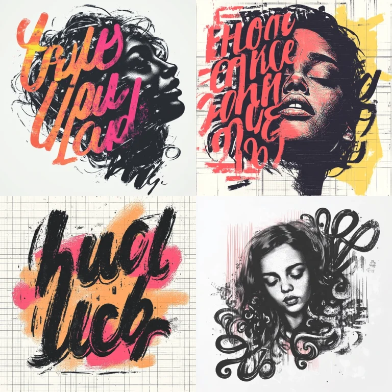 Bold Brushstroke Lettering - Midjourney style sref code