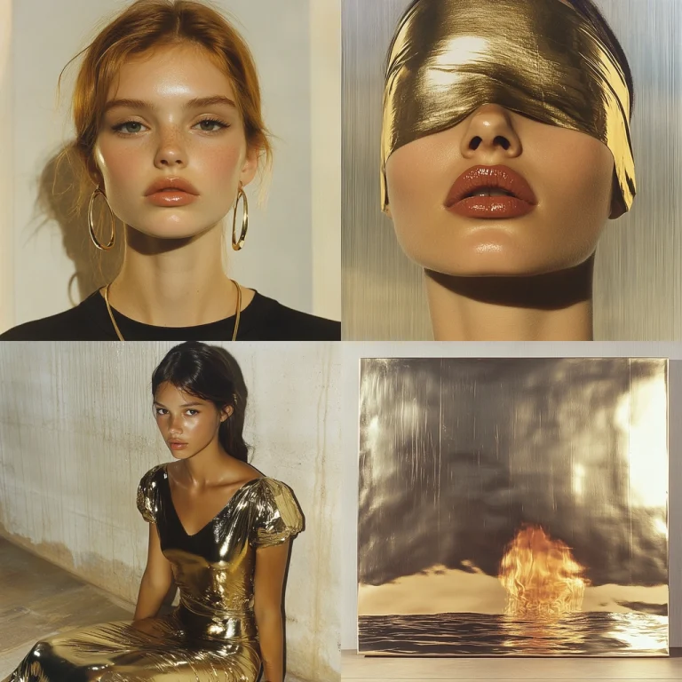 Lustrous Gold Textured Lighting - Midjourney style sref code