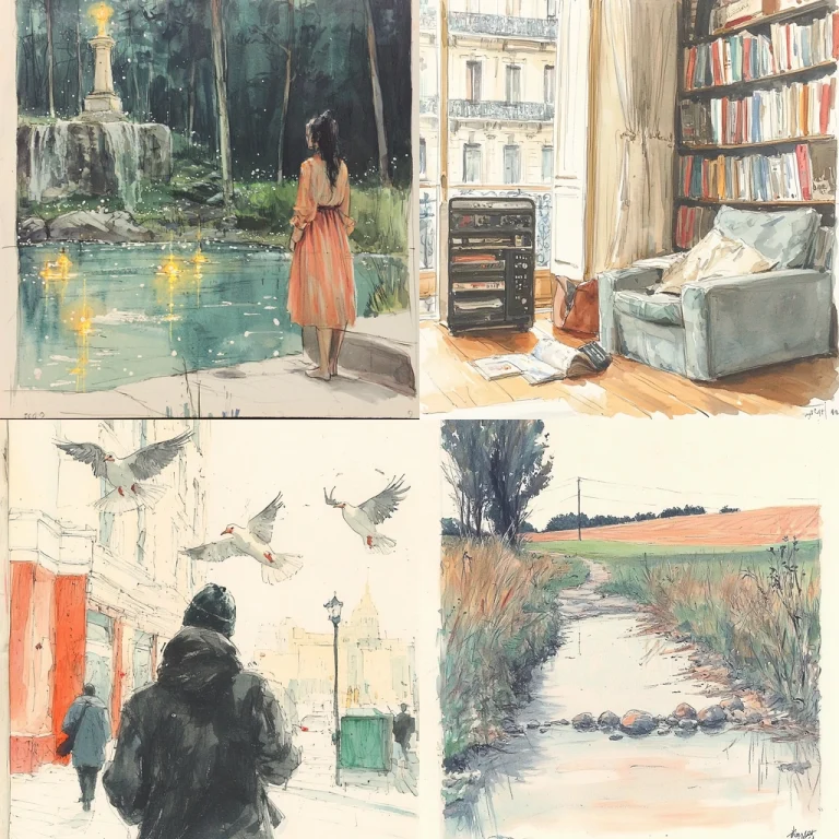 Soft Watercolor with Natural Light - Midjourney style sref code