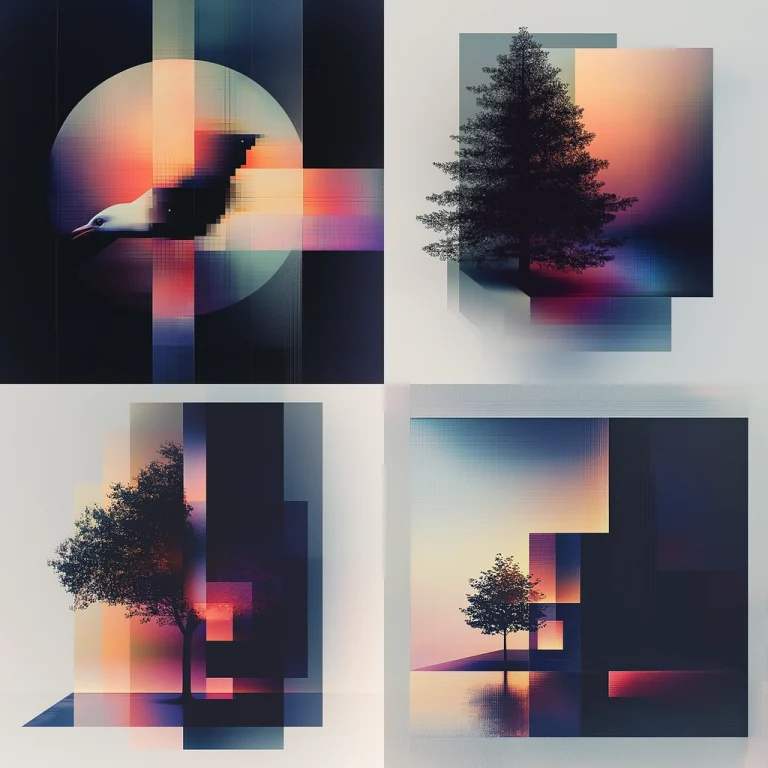 Pixelated Gradient Lighting - Midjourney style sref code