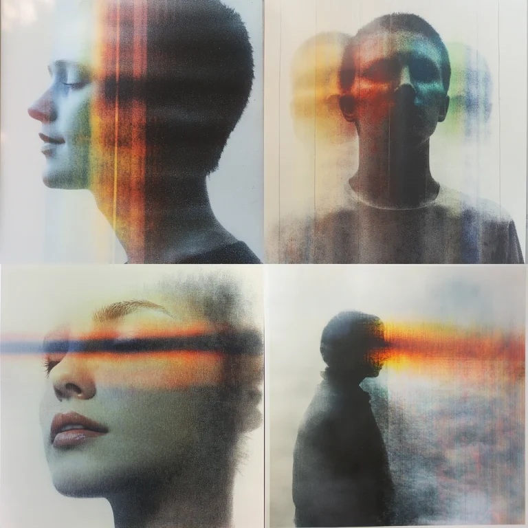 Layered Gradient Silhouettes - Midjourney style sref code