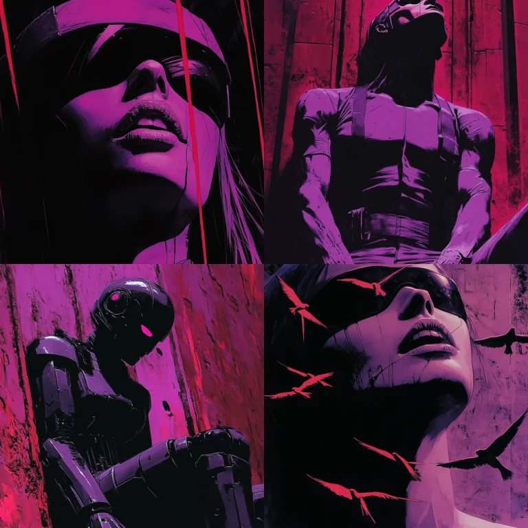 Dark Purple Contrast - Midjourney style sref code