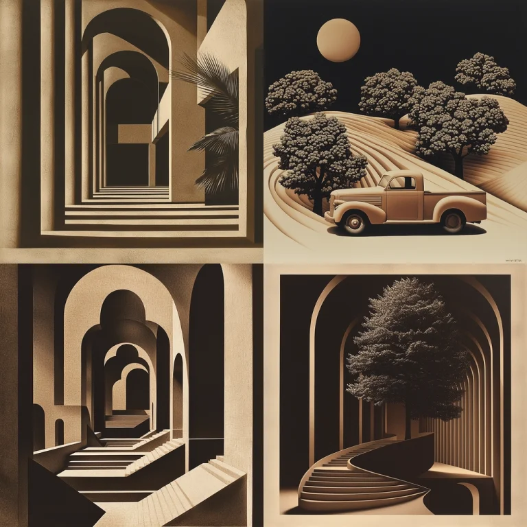 Sepia Tone Modernism - Midjourney style sref code