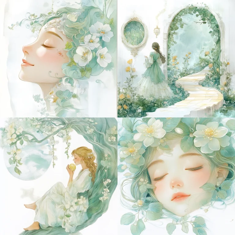 Pastel Fluidity with Floral Elegance - Midjourney style sref code