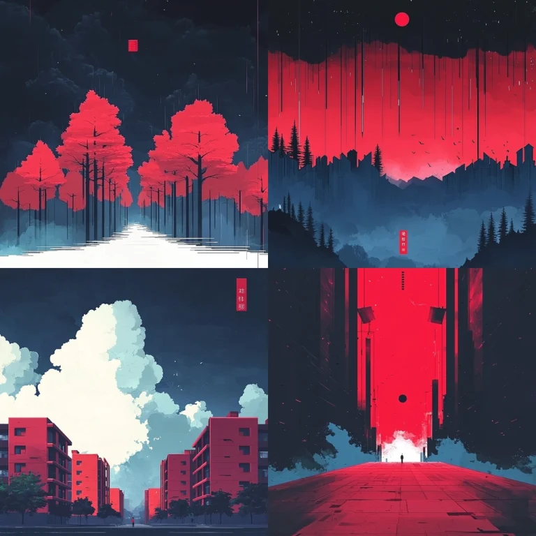 Monochrome Red Contrast - Midjourney style sref code