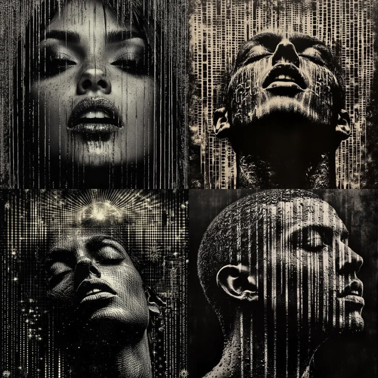 Monochrome Grid Lighting Effect - Midjourney style sref code