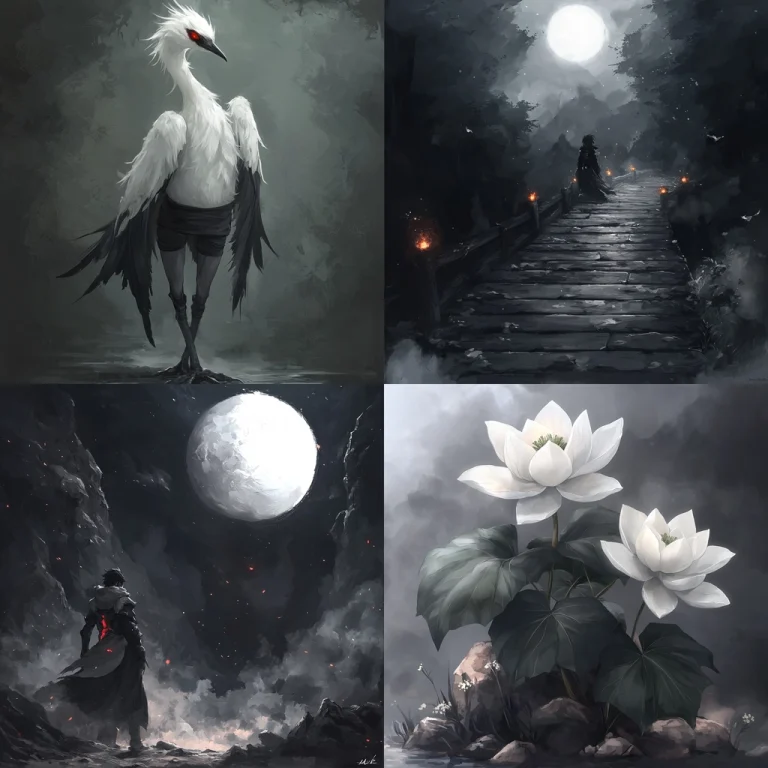 Moonlit Monochrome Dramatic - Midjourney style sref code