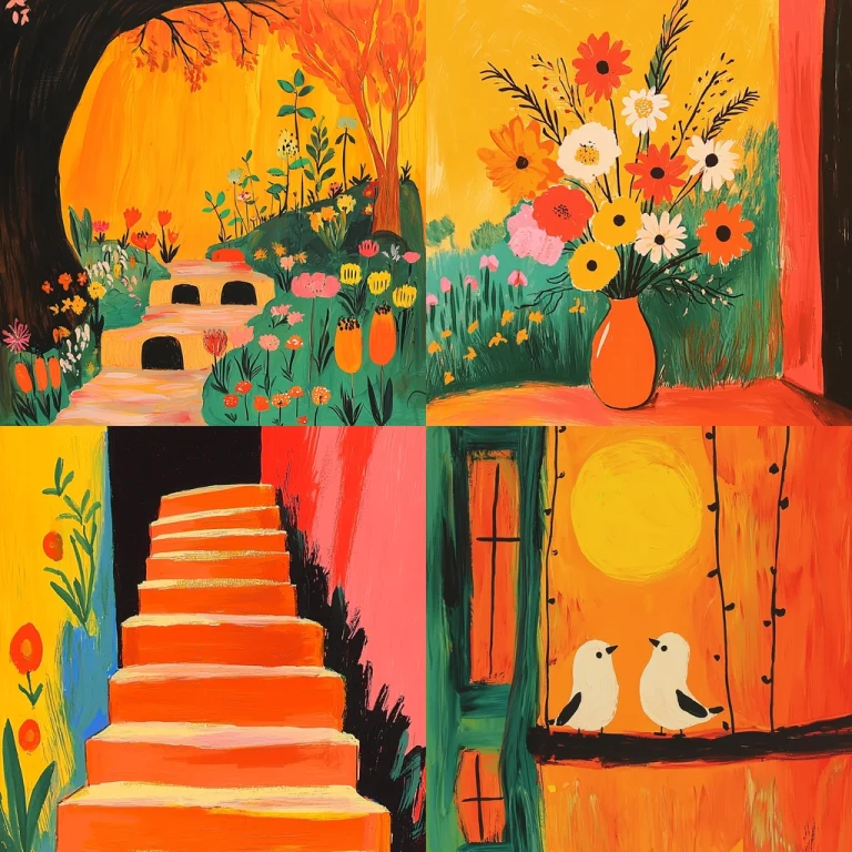 Vibrant Textured Color Play - Midjourney style sref code