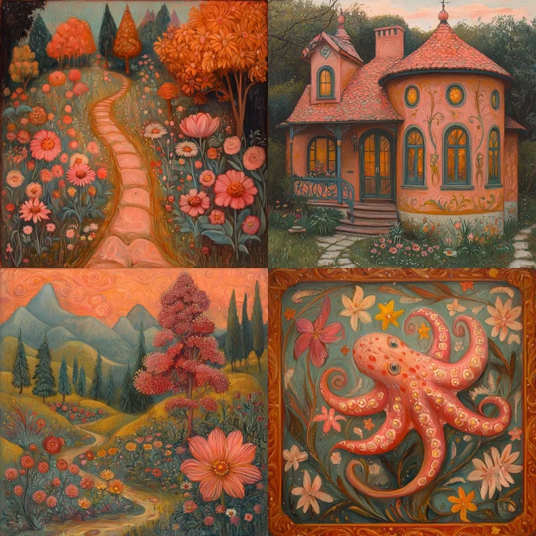 Warm Pastel Whimsy - Midjourney style sref code