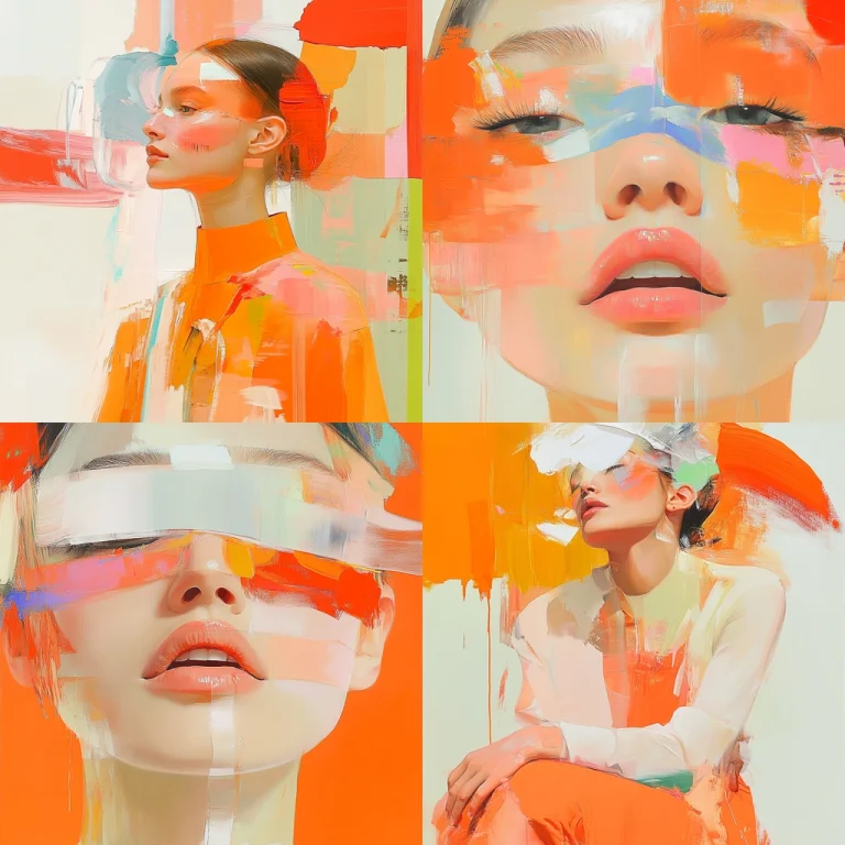 Bold Orange Expressionism - Midjourney style sref code