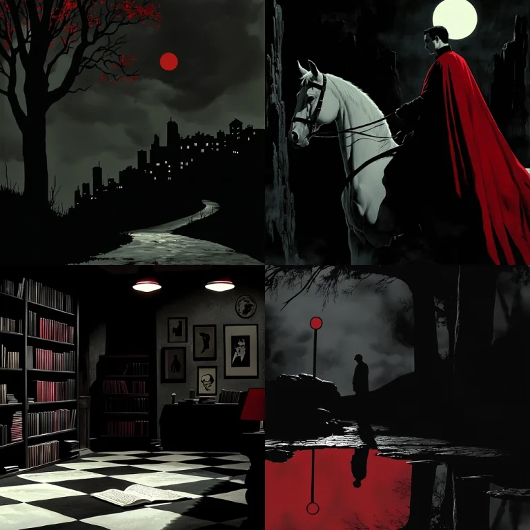 Red and Black Gothic Style - Midjourney style sref code