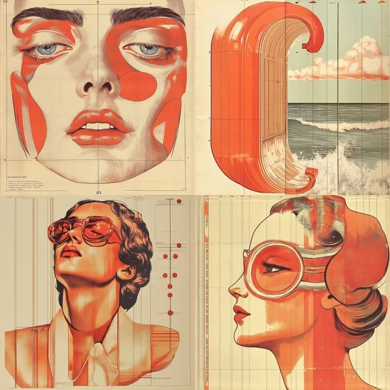 Retro Orange Graphic - Midjourney style sref code