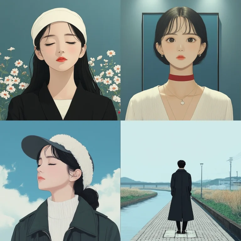 Muted Blue Portrait Realism - Midjourney style sref code