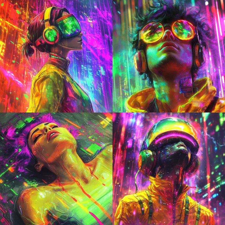 Fluorescent Tech Vision - Midjourney style sref code