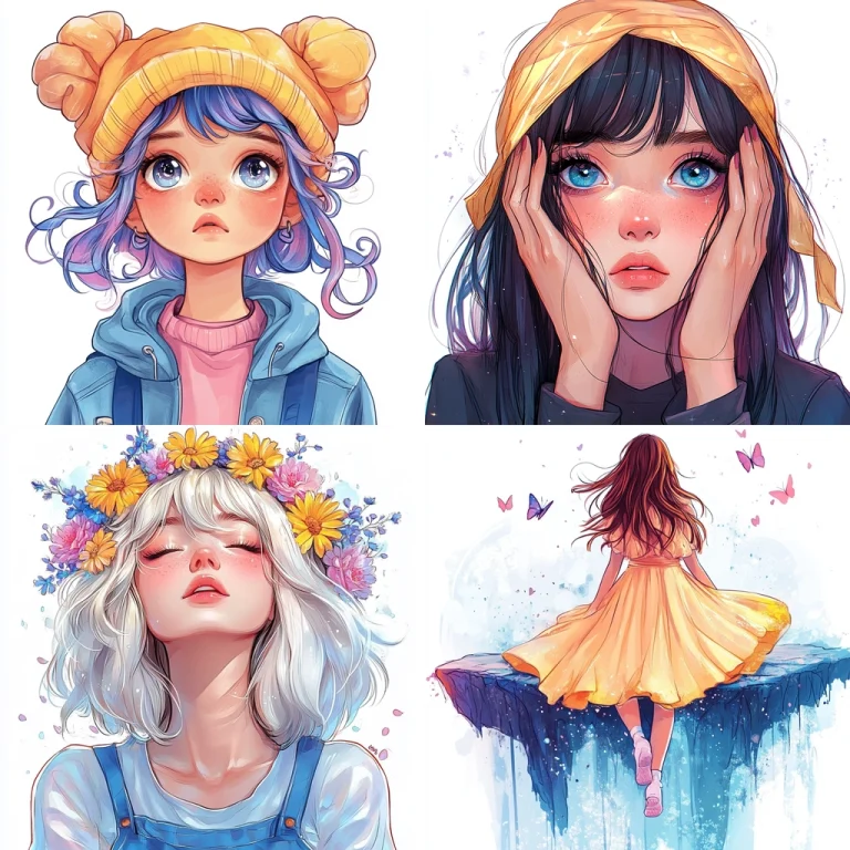 Vivid Pastel Illustration - Midjourney style sref code