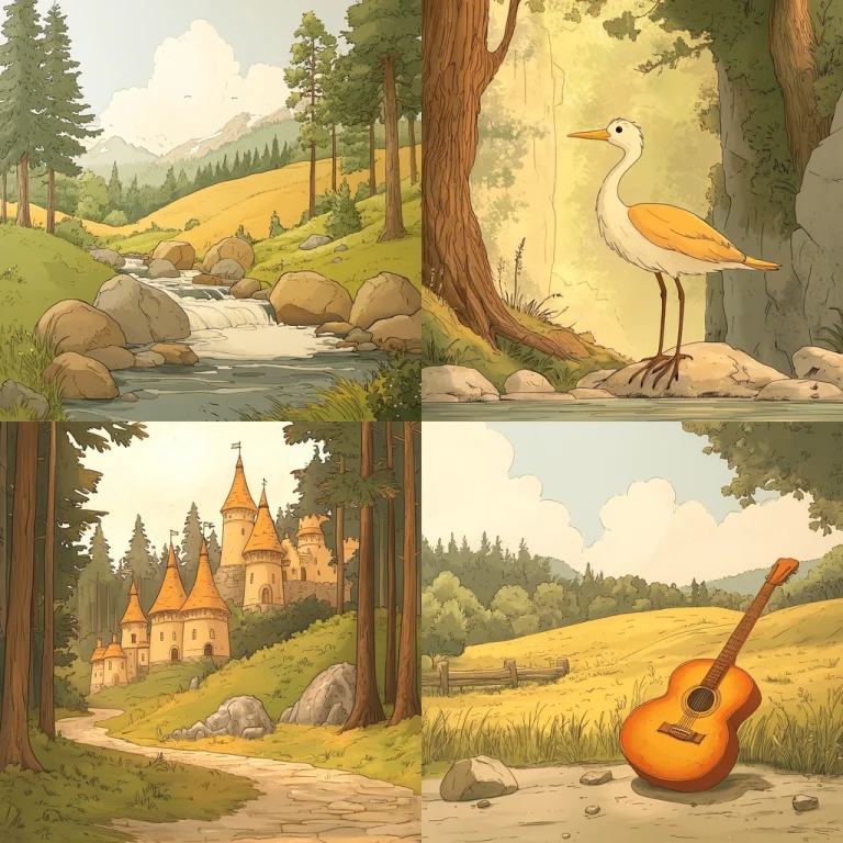 Cartoon Vintage Earth Tones - Midjourney style sref code