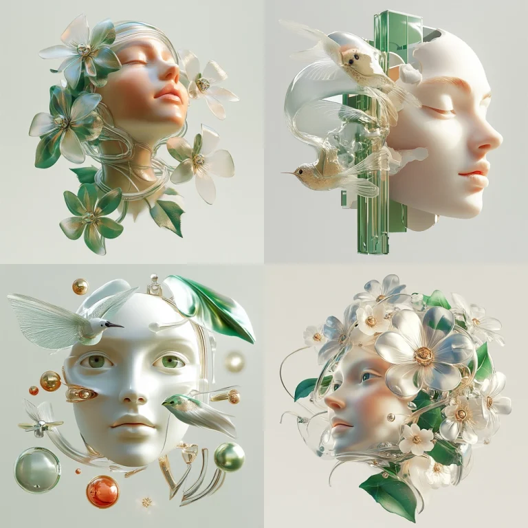 Translucent Floral Illumination - Midjourney style sref code