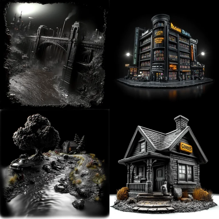 Monochrome Noir with Gold Highlights - Midjourney style sref code