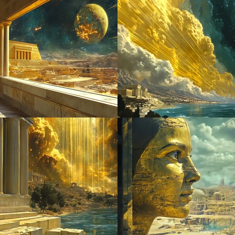 Golden Classical Light and Monumental Texture - Midjourney style sref code