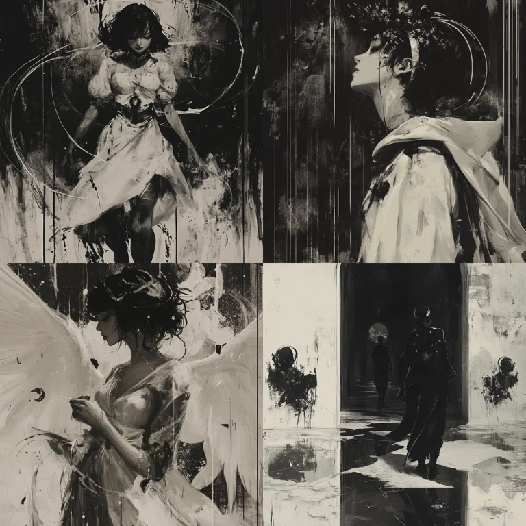 Monochrome Expressive Contrast - Midjourney style sref code