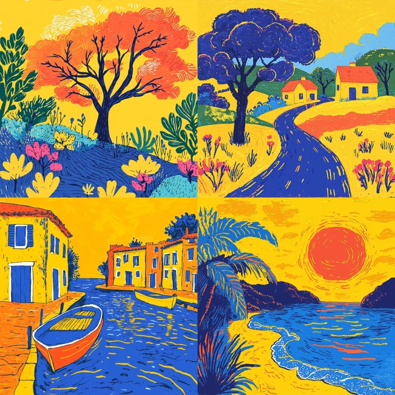 Vivid Impressionist Landscape - Midjourney style sref code