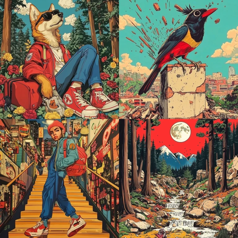 Vivid Comic Narrative - Midjourney style sref code