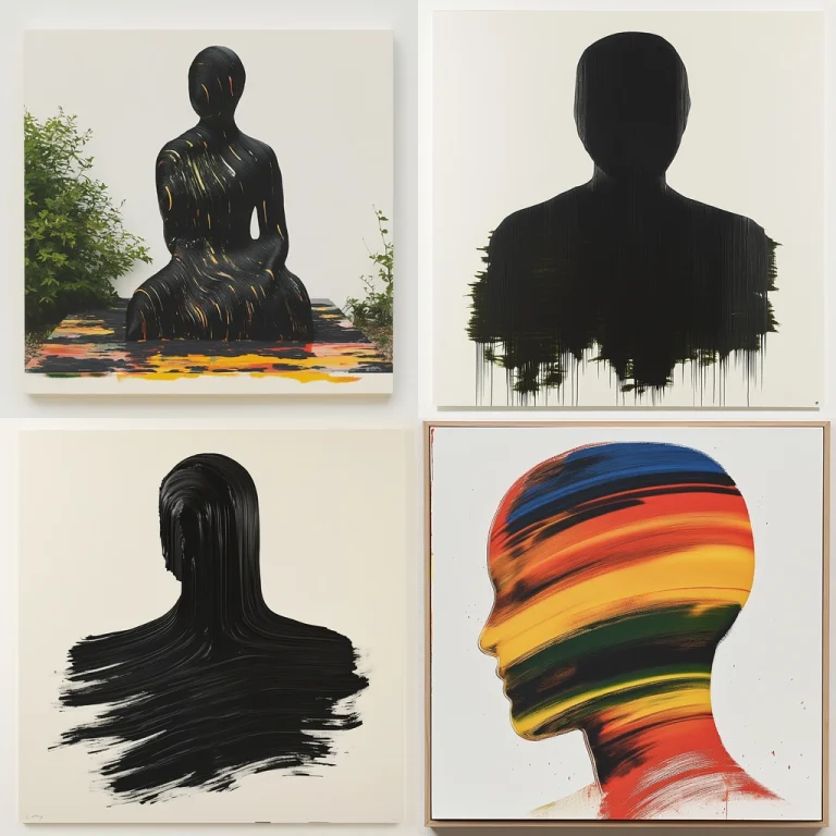 Textured Black with Rainbow Hues - Midjourney style sref code