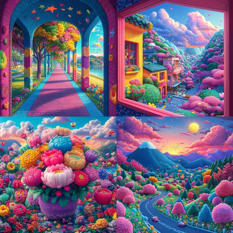 Vibrant Pastel Dreamscape - Midjourney style sref code