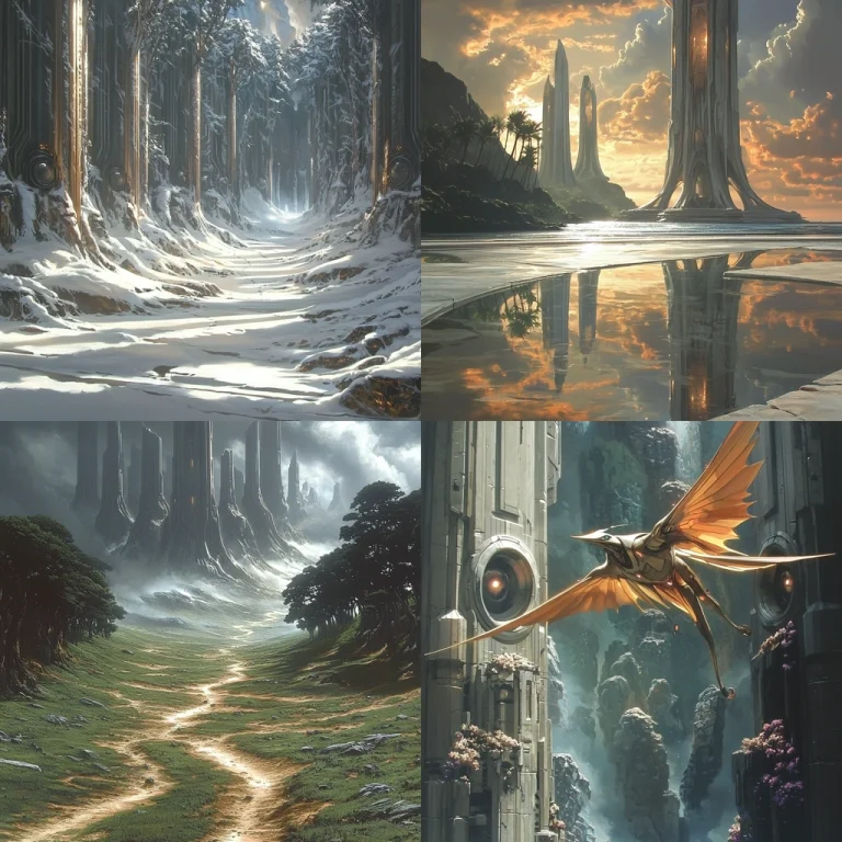 Luminescent Landscape Contrast - Midjourney style sref code