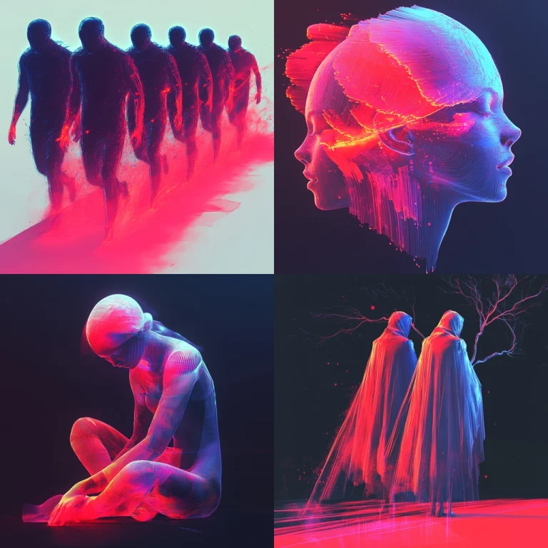 Vivid Neon Figures - Midjourney style sref code