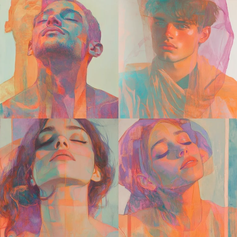 Multicolored Hazy Portraiture - Midjourney style sref code