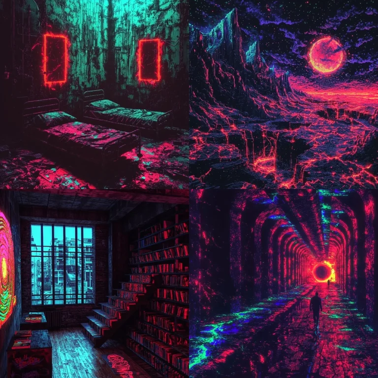 Neon Glitch Lighting - Midjourney style sref code