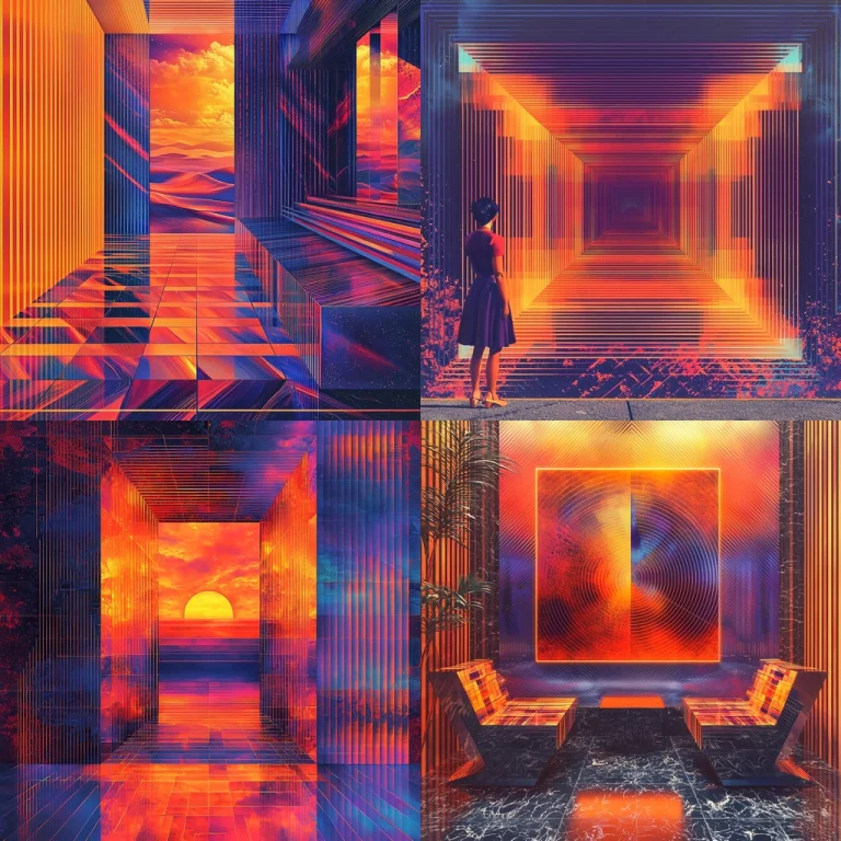 Vivid Geometric Light Effects - Midjourney style sref code