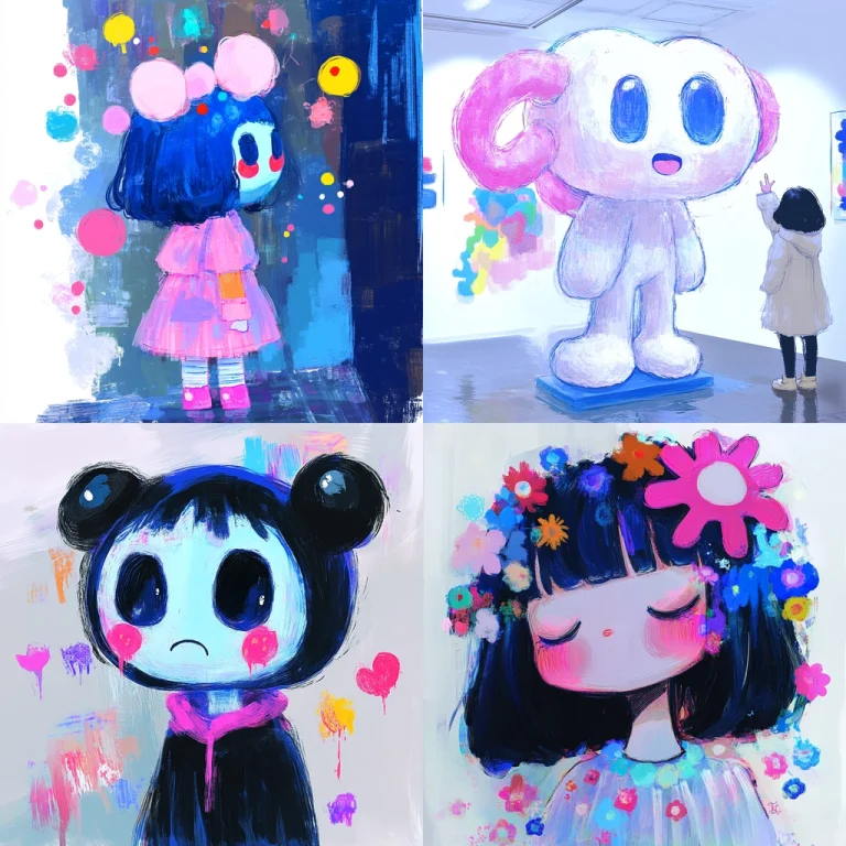 Pastel Textured Contrast - Midjourney style sref code