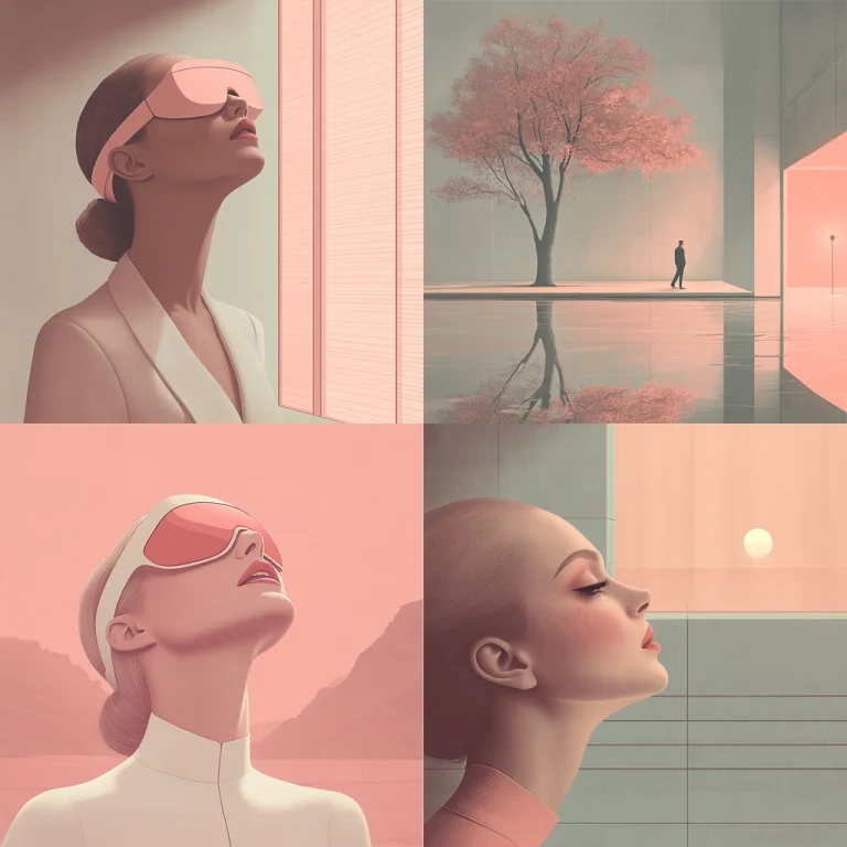 Pink Minimalist Modernism - Midjourney style sref code