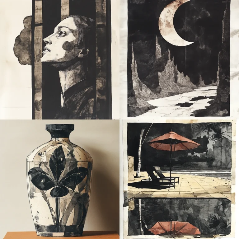 Monochrome Realism with Shadow Play - Midjourney style sref code