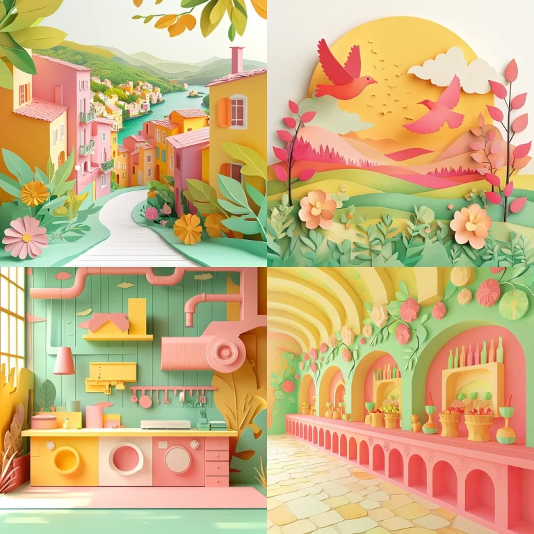 Pastel Architectural Blend - Midjourney style sref code