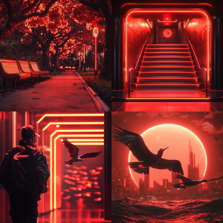 High-Contrast Neon Noir - Midjourney style sref code