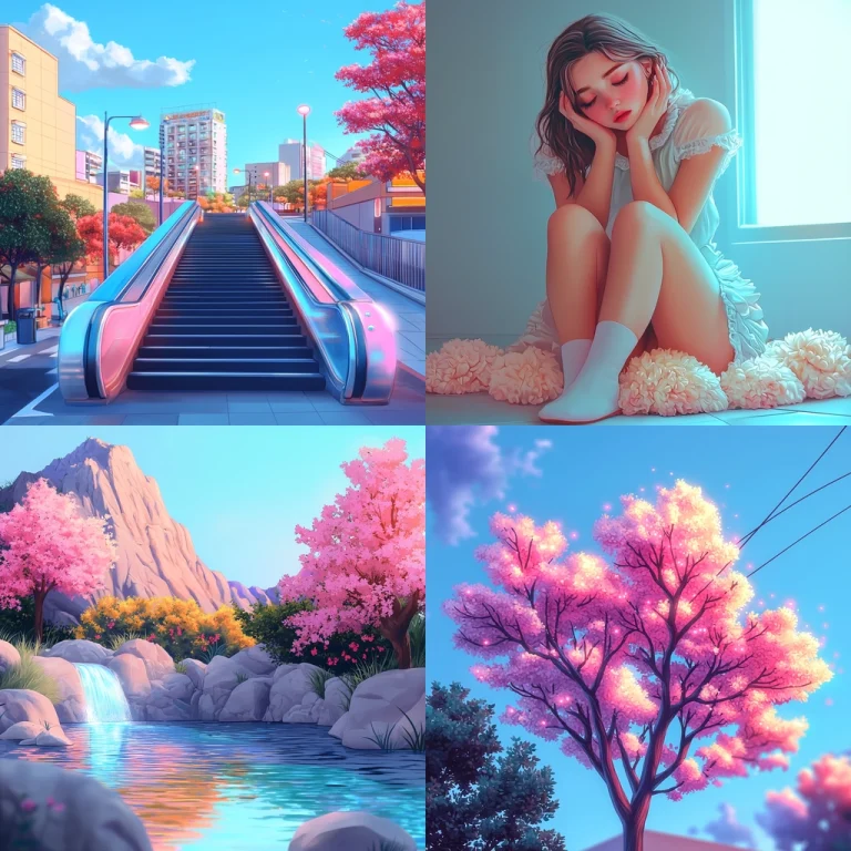 Vibrant Pastel Landscapes - Midjourney style sref code