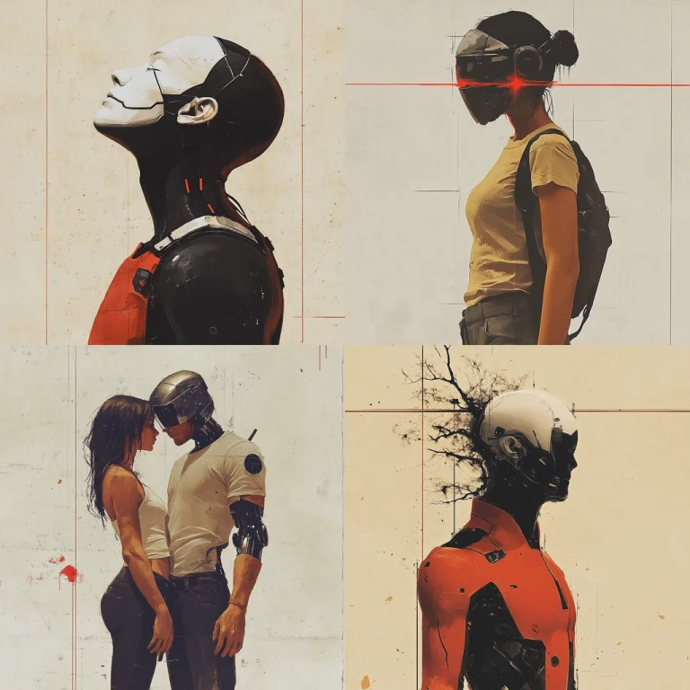 Minimalist Cybernetic Portraiture - Midjourney style sref code