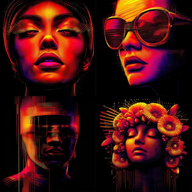 Radiant Contrasts in Abstract Composition - Midjourney style sref code