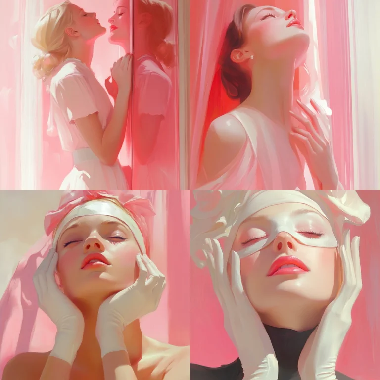 Soft Pink Gradient Oil Realism - Midjourney style sref code